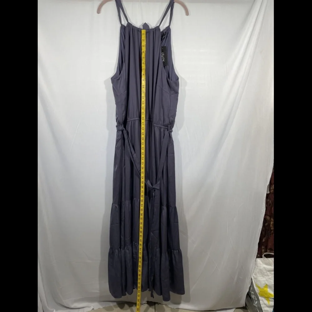 NWT $129 CITY CHIC‎ [ 18W M/18 ] Iconic Tiered Maxi Dress in Dusty lilac #S378 - Picture 5 of 12